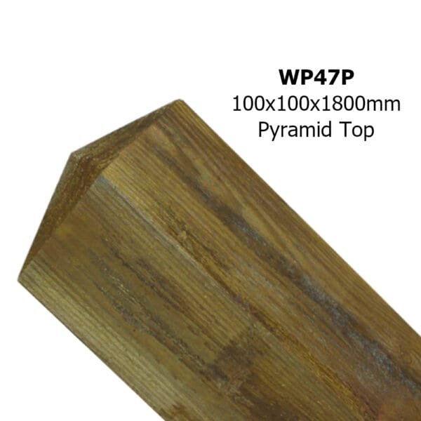 Wooden Gate Post 100mm Sq x 18000mm  WP47P/S - Image 2