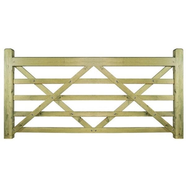 Evington 5 Bar Field Gate Farm Style Wooden Gate