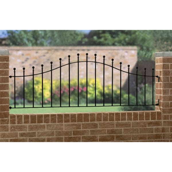 Manor Metal Wall Top Railings - Arched Wrought Iron Fencing