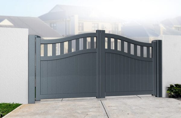Blenheim Aluminum Driveway Gate Bell Curved Top - Image 2