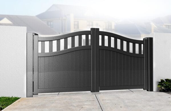 Blenheim Aluminum Driveway Gate Bell Curved Top - Image 3