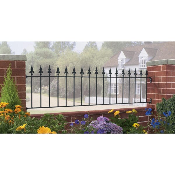 Saxon Metal Wall Top Railings - Flat Top Fencing Panel