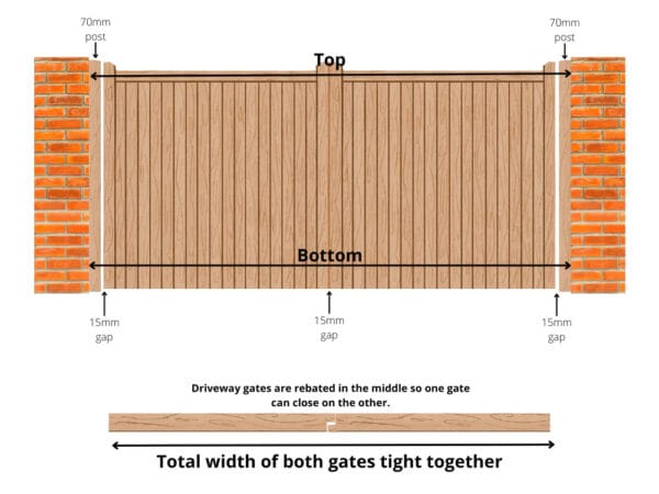 Cheshire Wooden Driveway Gates - Curved Design - Image 3