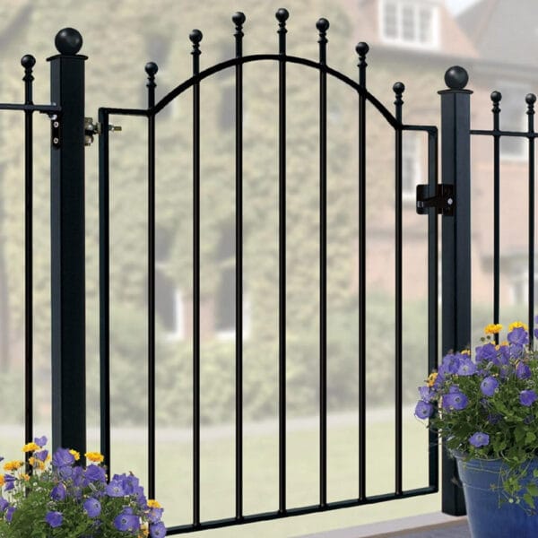 Manor Metal Garden Gates Ball Top Wrought Iron Gate - Image 9