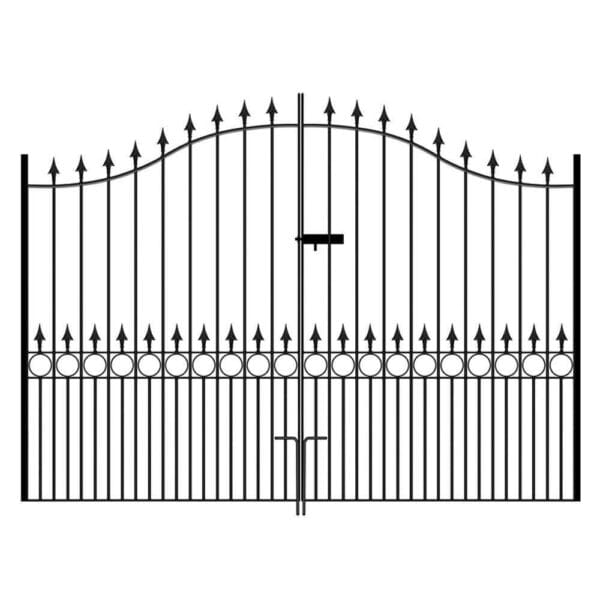 Balmoral Metal Estate Driveway Gate Premium Bow Top Double Gate