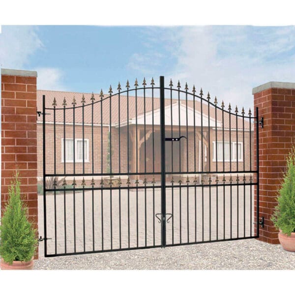 Corfe Bow Top Metal Estate Driveway Gate,2134 mm (7’0”) / 2083 mm (82” )