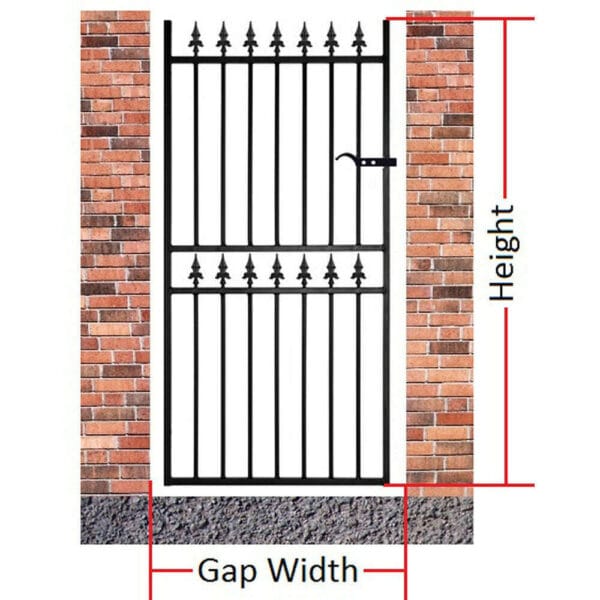 Corfe Metal Garden Gate Tall Single Gate