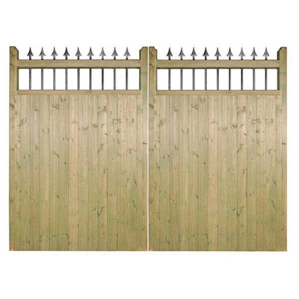 Hampton Wooden Estate Driveway Gates Tall Double Gate
