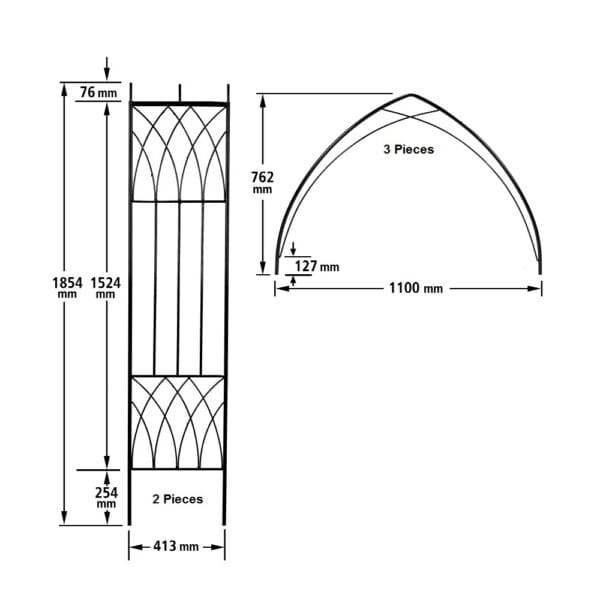 Abby Garden Rose Arch - Image 2